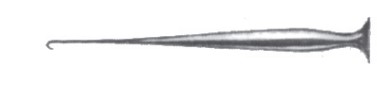 Micro Gancho para Iris de Bonn con Punta Atraumática de 3 mm - Longitud de 12,5 cm