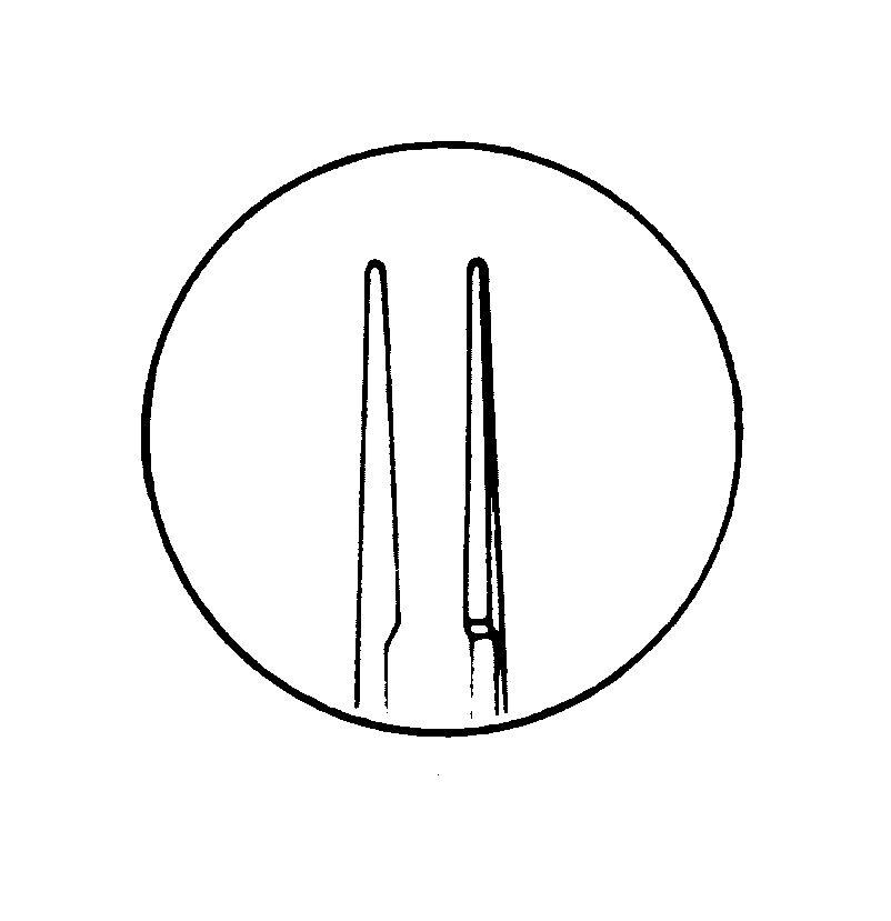 Pinza para Ligaduras de McPherson con Plataforma sin Dientes, Mandíbulas de 5 mm - Longitud de 8,5 cm