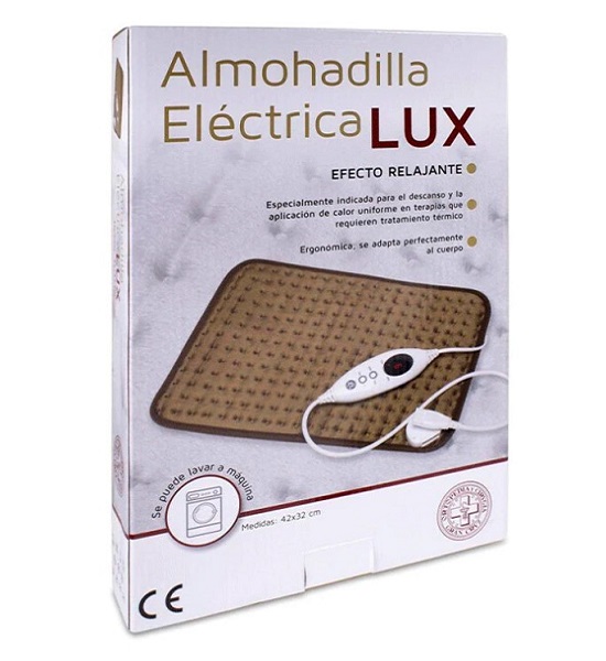 Almohadilla Eléctrica Lux Rectangular (Confort) de Gran Cruz - 42 x 32 cm