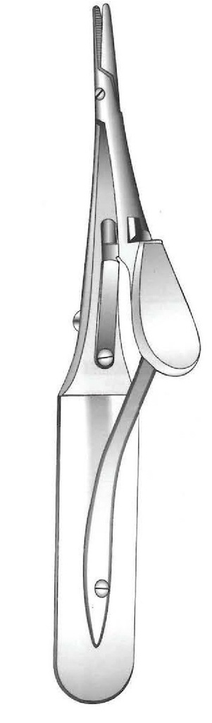 Porta agujas Arruga - longitud = 14 cm / 5-1/2&quot;, recta