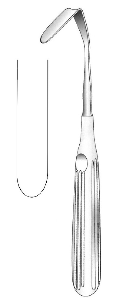 Aufricht Instrumento de rinoplastia etc - longitud = 16 cm / 6-1/4&quot;, Blade = 45x6 mm