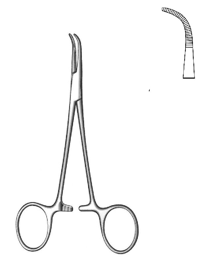 Baby-Mixter Forcep Arterial - longitud = 14 cm / 5-1/2&quot;