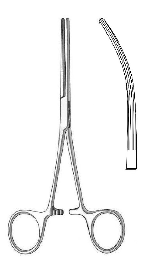 Pinza arteria Bainbridge - longitud = 15 cm / 6&quot;, curvada