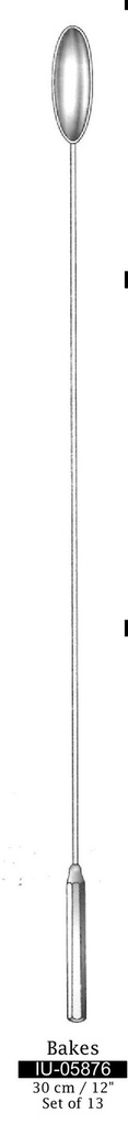 Dilatador de conductos biliares Bakes - longitud = 30 cm / 12&quot;, juego de 13, figura 1 - 13
