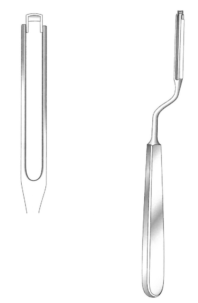 Cuchillo para tabique nasal Ballenger, angulado - largo = 21 cm / 8-1/4&quot;, ancho = 4 mm
