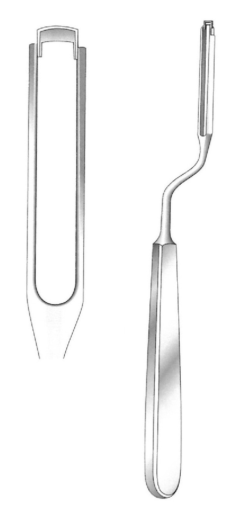 Cuchillo para tabique nasal Ballenger, angulado - largo = 21 cm / 8-1/4&quot;, ancho = 5 mm