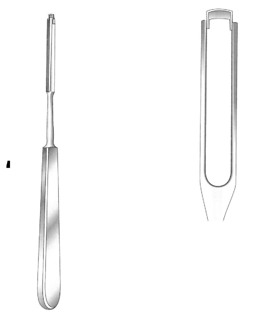 Cuchillo para tabique nasal Ballenger, recta - largo = 21 cm / 8-1/4&quot;, ancho = 5 mm