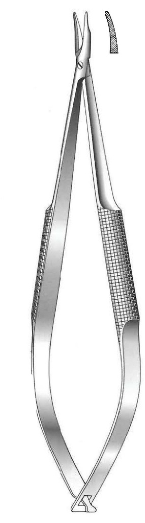 Porta agujas Barraquer con bloqueo, dentado - longitud = 16 cm / 6-1/4&quot;