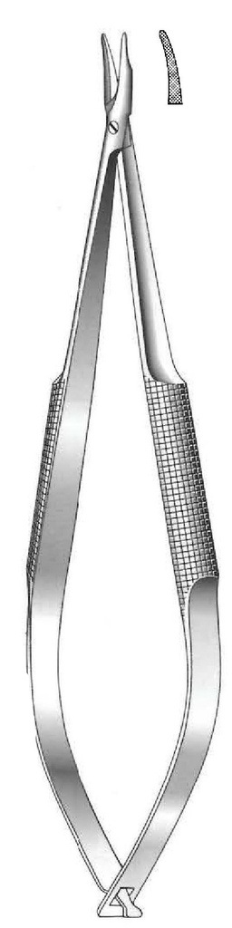 Porta agujas Barraquer con bloqueo, dentado - longitud = 18 cm / 7&quot;