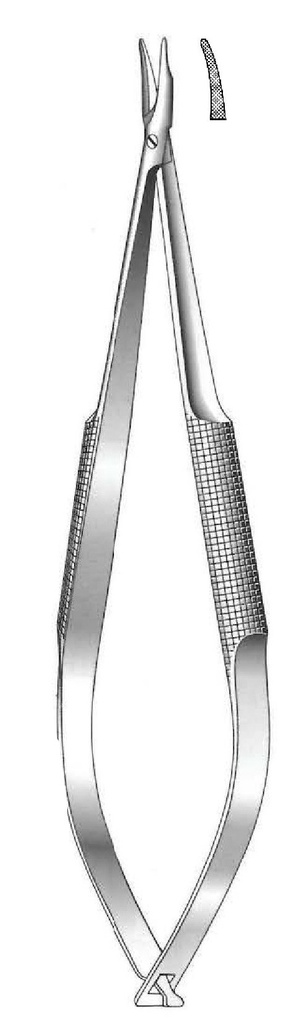 Porta agujas Barraquer sin bloqueo, dentado - longitud = 18 cm / 7&quot;