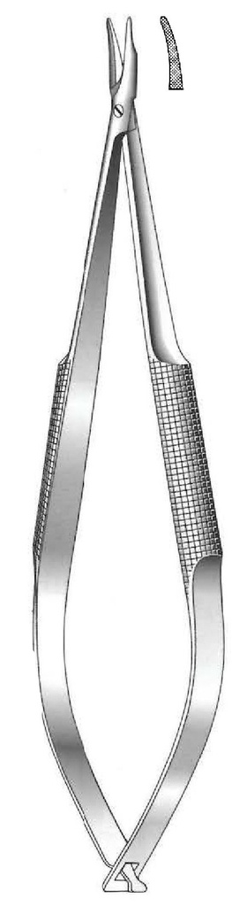Porta agujas Barraquer con bloqueo, dentado - longitud = 20 cm / 8&quot;