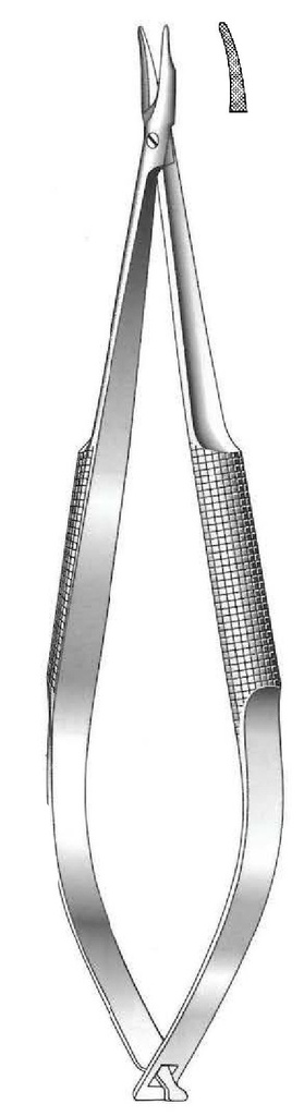 Porta agujas Barraquer sin bloqueo, dentado - longitud = 20 cm / 8&quot;