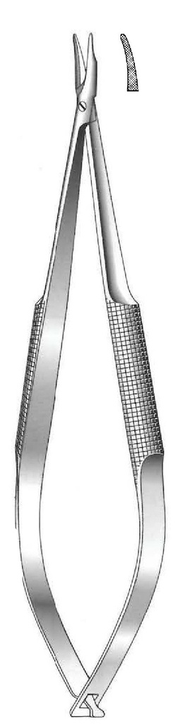 Porta agujas Barraquer sin bloqueo, dentado - longitud = 23 cm / 9&quot;