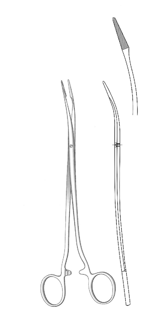 Pinza intestinal atrauma Brunner - longitud = 24 cm / 9-1/2&quot;