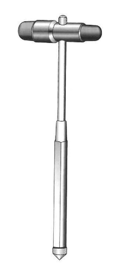 Buck Martillo de Reflejos - longitud = 18 cm / 7&quot;, con Aguja y Cepillo,
Acero Inoxidable