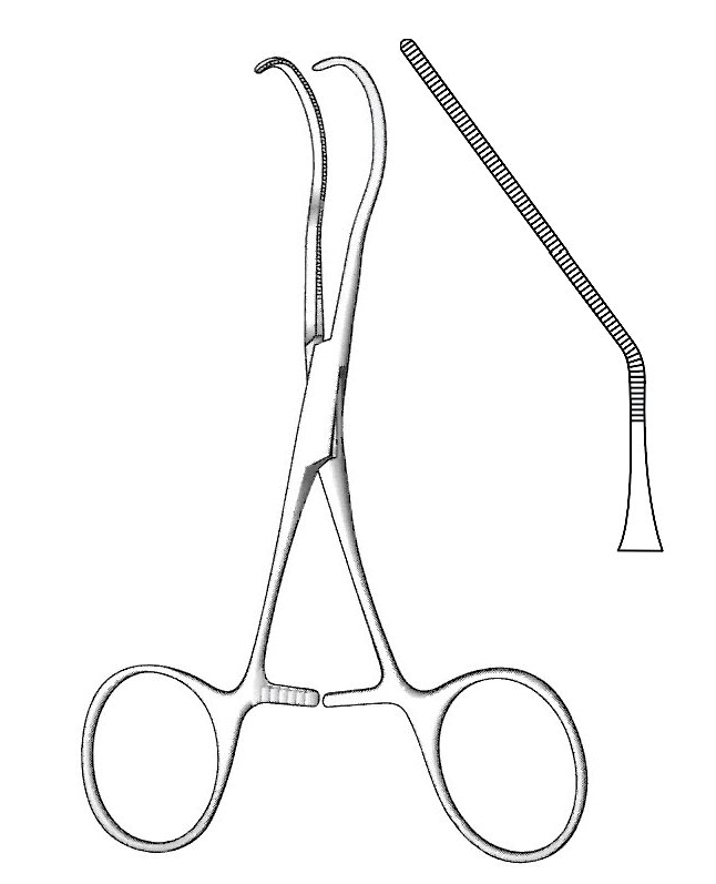 Pinza pediátrica Castaneda, figura 5 - longitud = 13 cm / 5&quot;