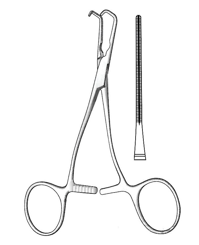 Pinza pediátrica Castaneda, figura 8 - longitud = 14 cm / 5-1/2&quot;