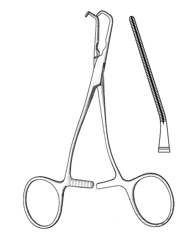 Pinza pediátrica Castaneda, figura 9 - longitud = 14 cm / 5-1/2&quot;