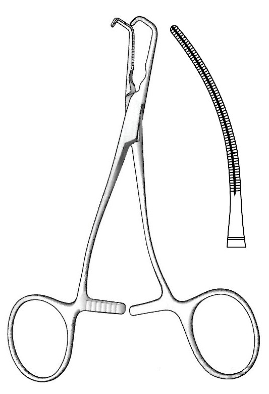 Pinza pediátrica Castaneda, figura 12 - longitud = 14 cm / 5-1/2&quot;