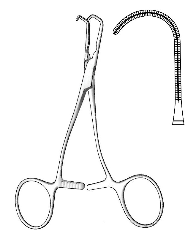Pinza pediátrica Castaneda, figura 15 - longitud = 14 cm / 5-1/2&quot;