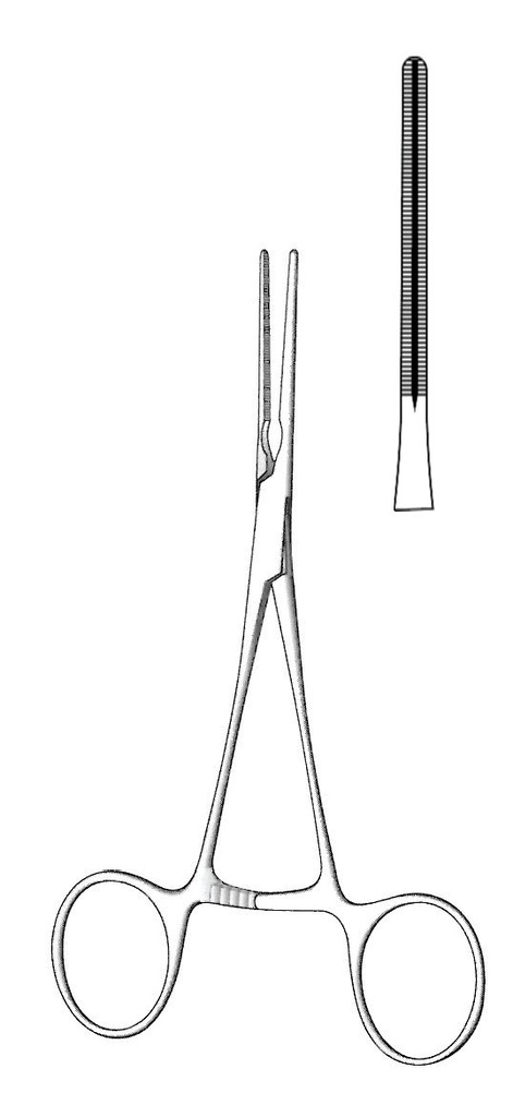 Pinza vascular pediátrica Cooley, recta - longitud = 14 cm / 5-1/2&quot;