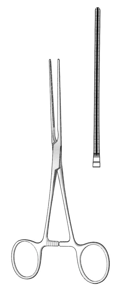 Pinza vascular pediátrica Cooley, recta - longitud = 16.5 cm / 6-1/2&quot;