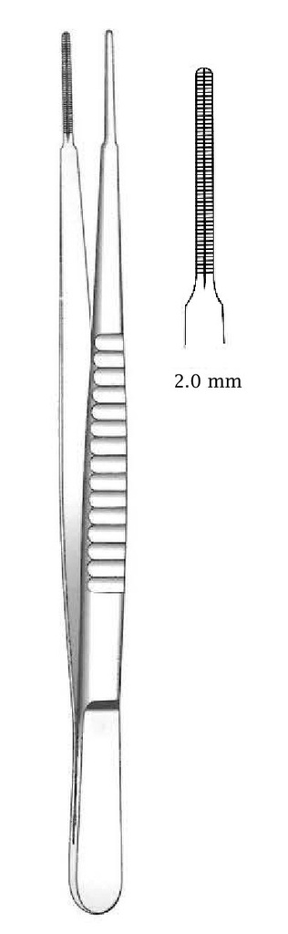 Pinza para disección vascular Cooley, ancho = 2.0 mm - longitud = 16 cm / 6-1/4&quot;