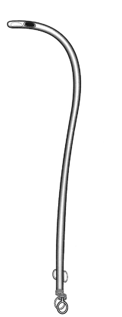 Catéter metálico Coxeter, figura 08 - longitud = 28 cm / 11&quot;
