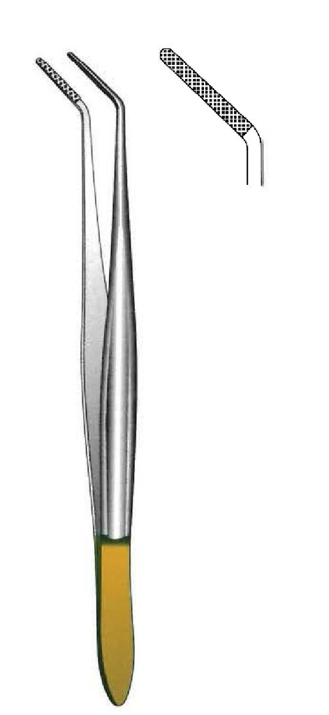 Pinza para disección Cushing, dentado = 0.5 mm, perfil normal, TC Gold - longitud = 18 cm / 7&quot;