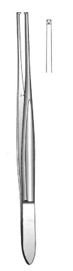Pinza para disección Cushing, recta, dientes = 1:2 - longitud = 17 cm / 6-3/4&quot;