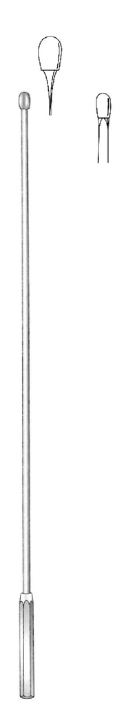 Dilatador para cálculo biliar Desjardins, ancho grueso, figura 1 - longitud = 28 cm / 11&quot;