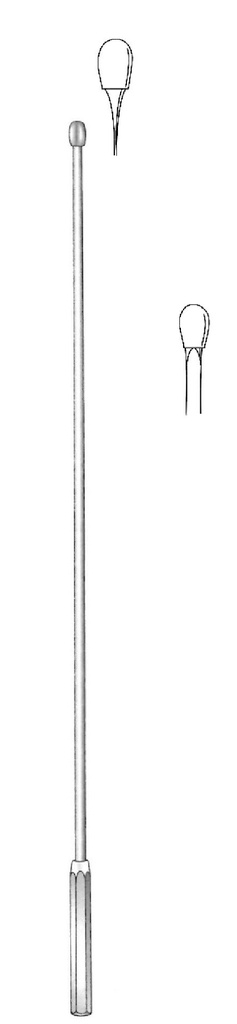 Dilatador para cálculo biliar Desjardins, ancho grueso, figura 2 - longitud = 28 cm / 11&quot;