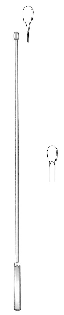 Dilatador para cálculo biliar Desjardins, ancho grueso, figura 3 - longitud = 28 cm / 11&quot;