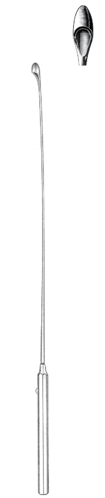 Dilatador para cálculo biliar Desjardins, elástico, mediano, figura 2 - longitud = 30 cm / 12&quot;
