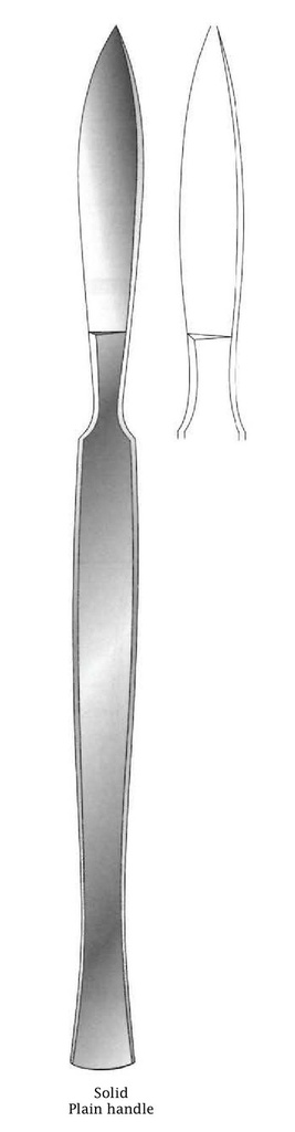  Cuchillo para disección, sólido con mango liso, figura 10 - longitud = 17 cm / 6-3/4&quot;