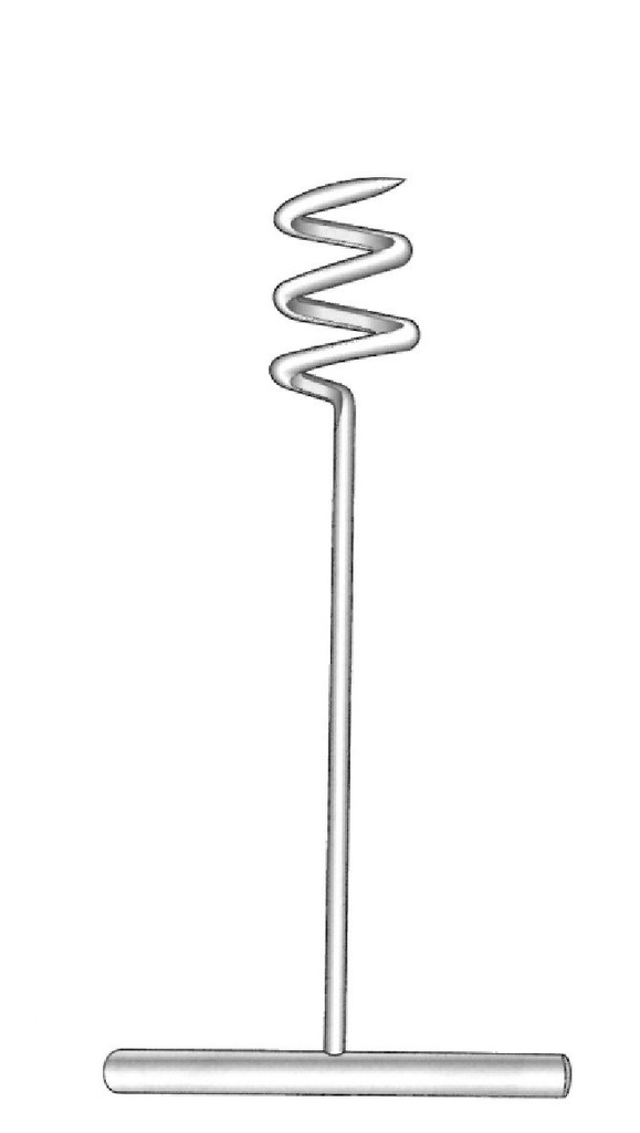 Tornillo para mioma Doyen con espiral pequeña - longitud = 14 cm / 5-1/2&quot;