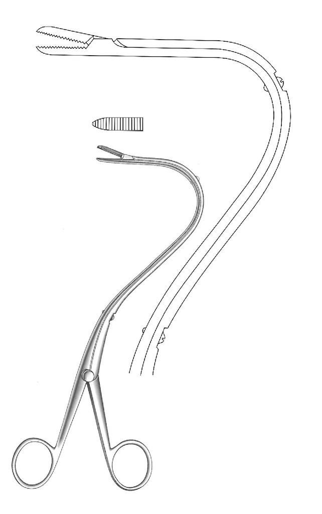 Pinza para nefrostomía Elsaesser, figura 2 - longitud = 20 cm / 8&quot;