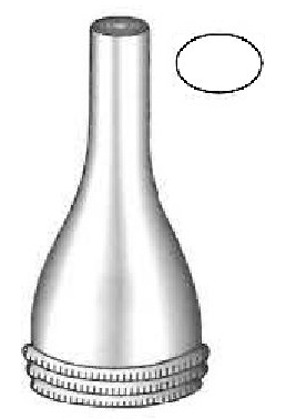 Espéculo para oído Erhardt, ovalado, figura 1 - diámetro = 4.5 mm