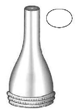 Espéculo para oído Erhardt, ovalado, figura 2 - diámetro = 5.5 mm