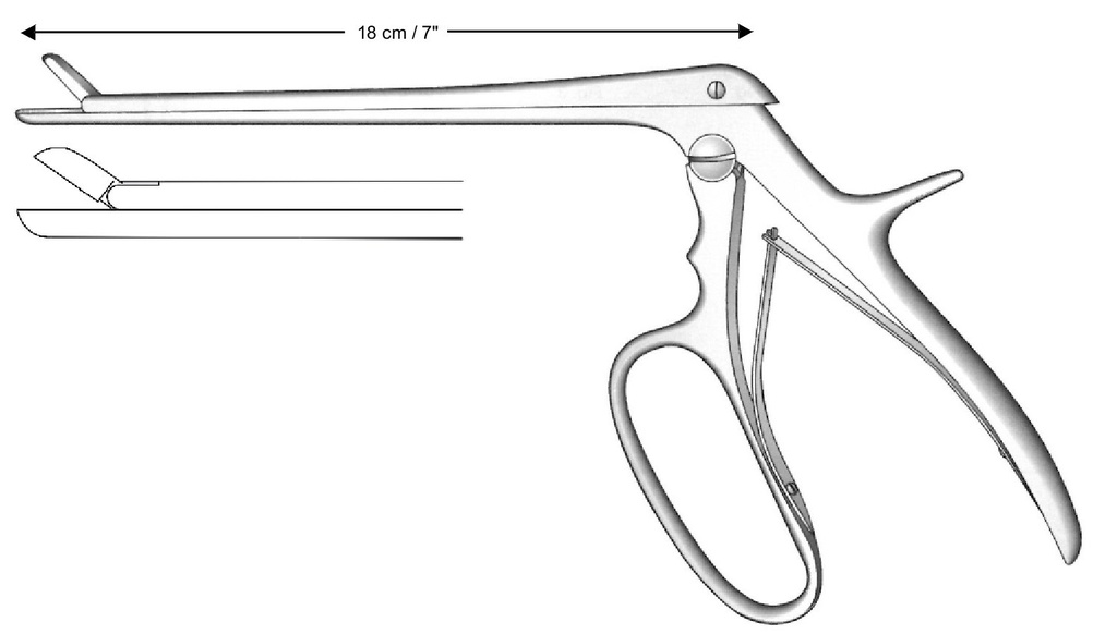 Pinza para laminectomía Ferris-Smith-Cushing, recta, tamaño = 2 x 10 mm