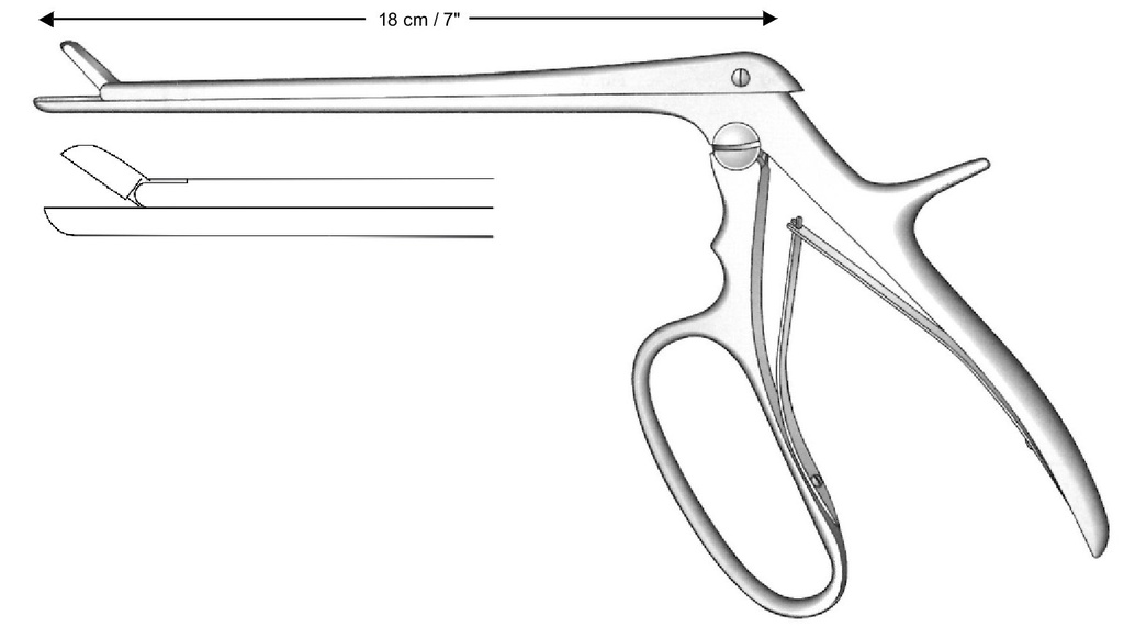 Pinza para laminectomía Ferris-Smith-Cushing, recta, tamaño = 6 x 10 mm