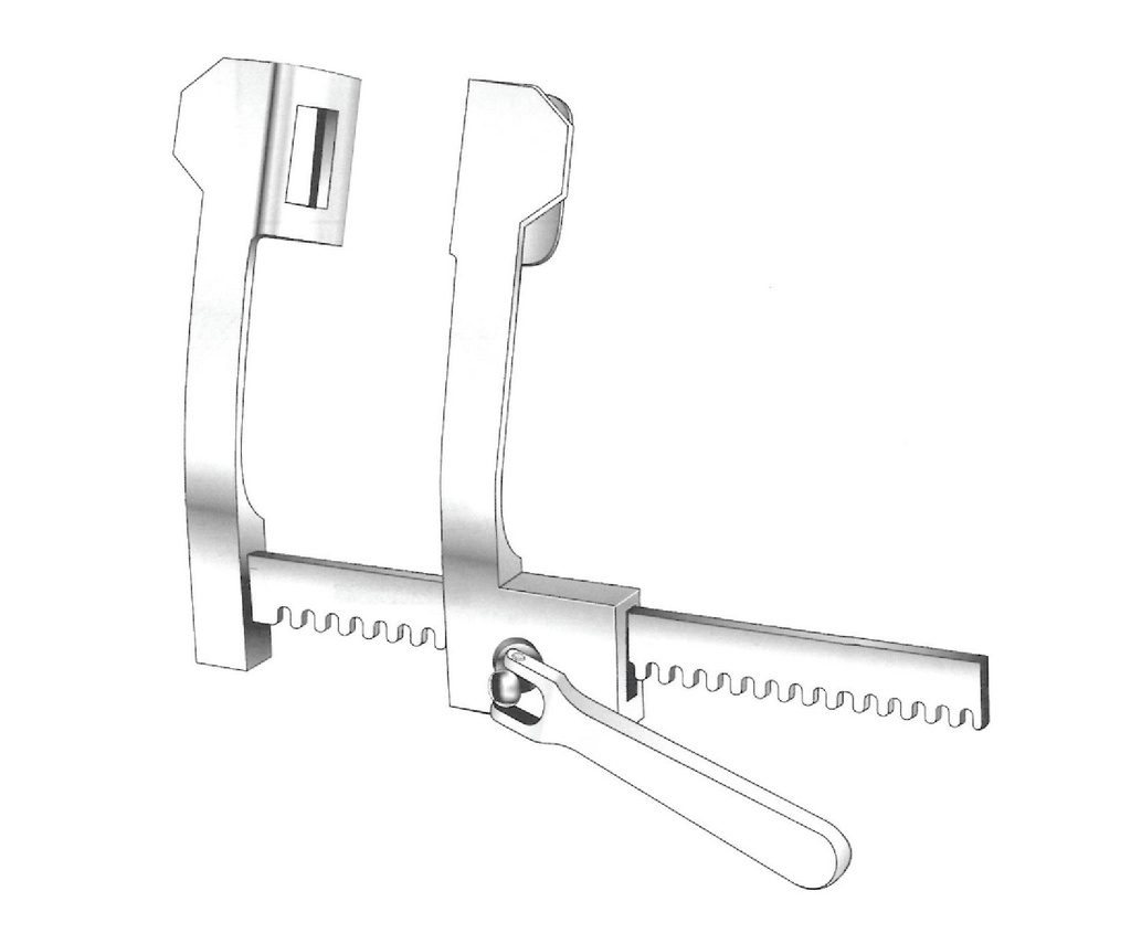 Separador para costillas Finochietto, apertura = 180 mm - valva = 40 x 40 mm