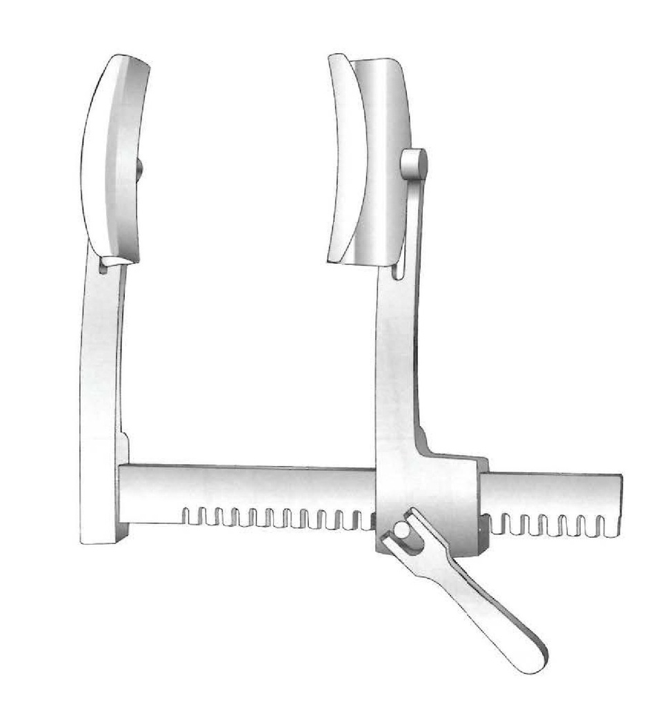 Separador para costillas Finochietto, extra pequeño, apertura = 70 mm - valva = 8 x 22 mm