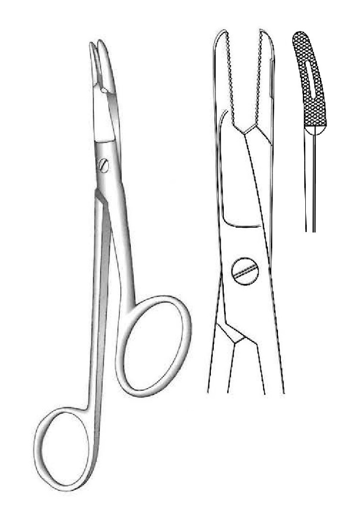 Porta agujas Gillies, mano derecha - longitud = 16 cm / 6-1/4&quot;