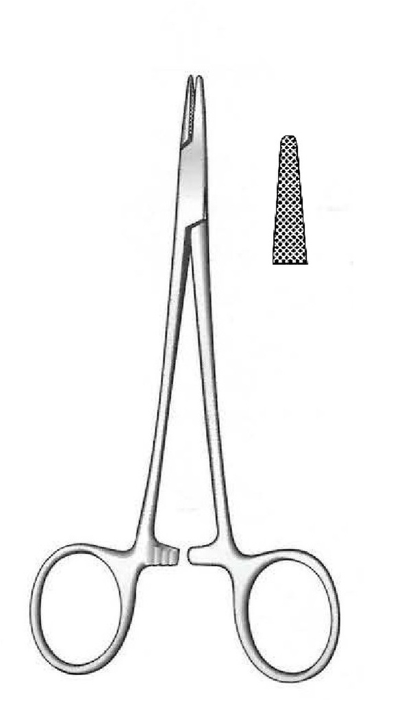 Porta agujas Hegar-Baumgartner - longitud = 14 cm / 5-1/2&quot;