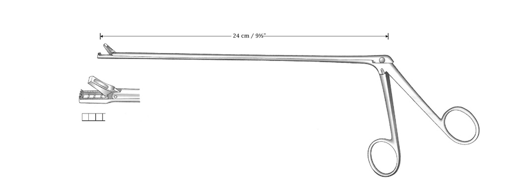 Pinza para biopsia y muestra cervical Kevorkian - longitud del eje = 24 cm / 9-1/2&quot;