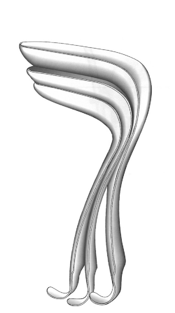 Espéculo vaginal Kristeller - valva = 70 x 27 mm