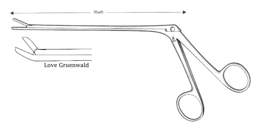 Pinza para laminectomía Love-Gruenwald, hacia arriba - longitud = 12 cm