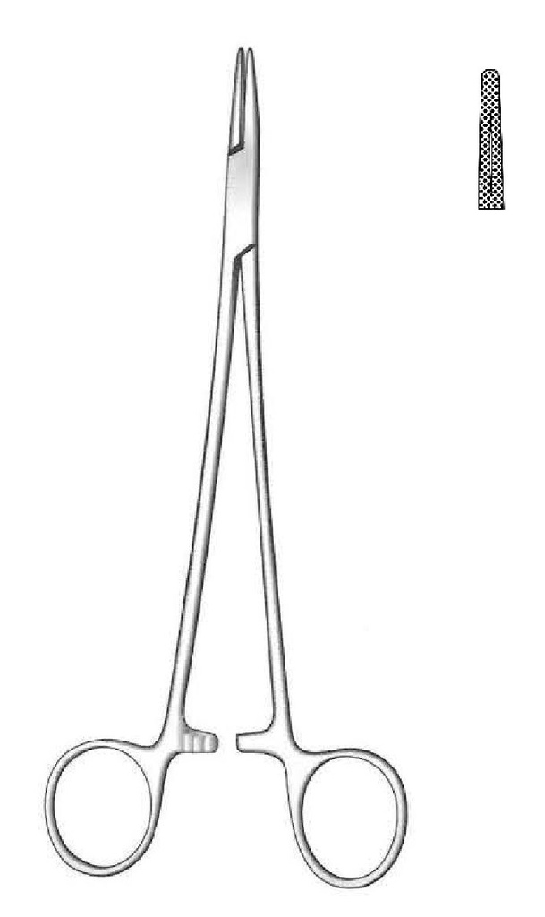 Porta agujas Mayo-Hegar, delicada - longitud = 16 cm / 6-1/4&quot;