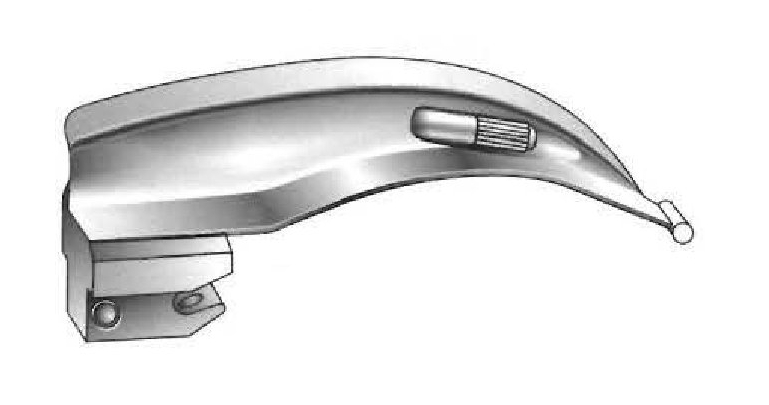 Hoja de laringoscopio Macintosh, fibra óptica, figura 1